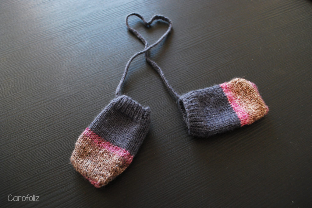 Moufles En Laine Tricotée Pour Bébé 0-3 Ans - Avec Cordon Anti-Perte, Super Douces Et Chaudes Pour L'Hiver